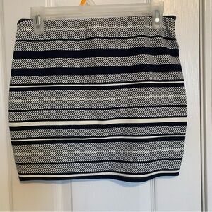Zara Trafaluc mini pencil skirt navy white stripes-Medium